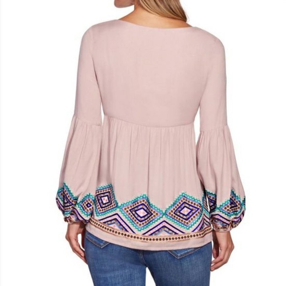 Boston Proper Embroidered Top - Picture 2 of 14